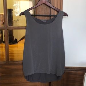 Vince Grey Silk Tank Top